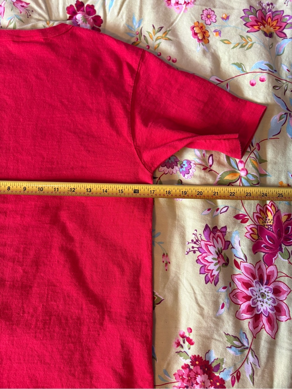 Champion Y2K chenille felt raised lettering red tee men’s small 26x17 EUC - Picture 7 of 7